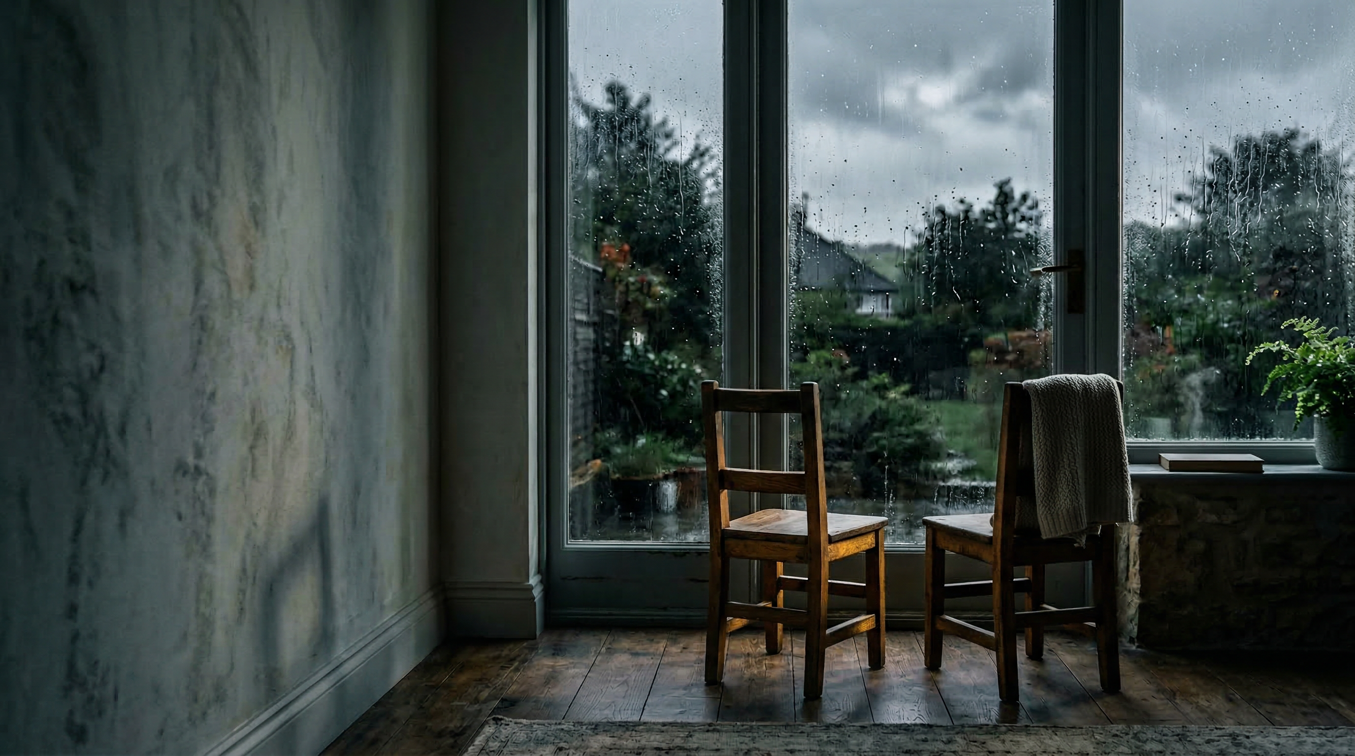 Two empty chairs